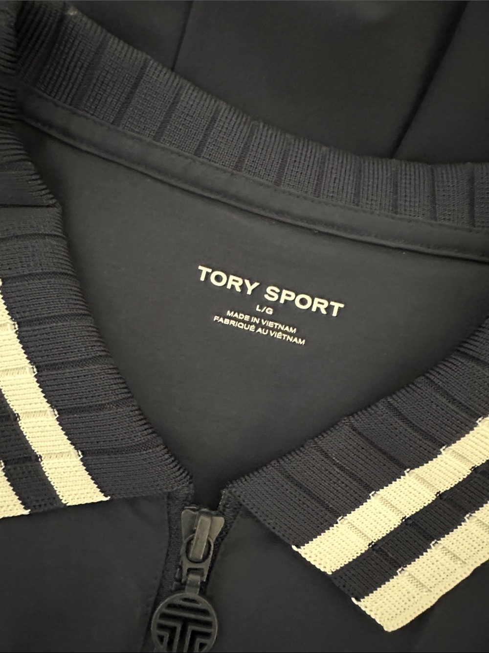 Tory Burch Sport Performance Pleated Collared Golf Dress in Tory Navy - Picture 7 of 8